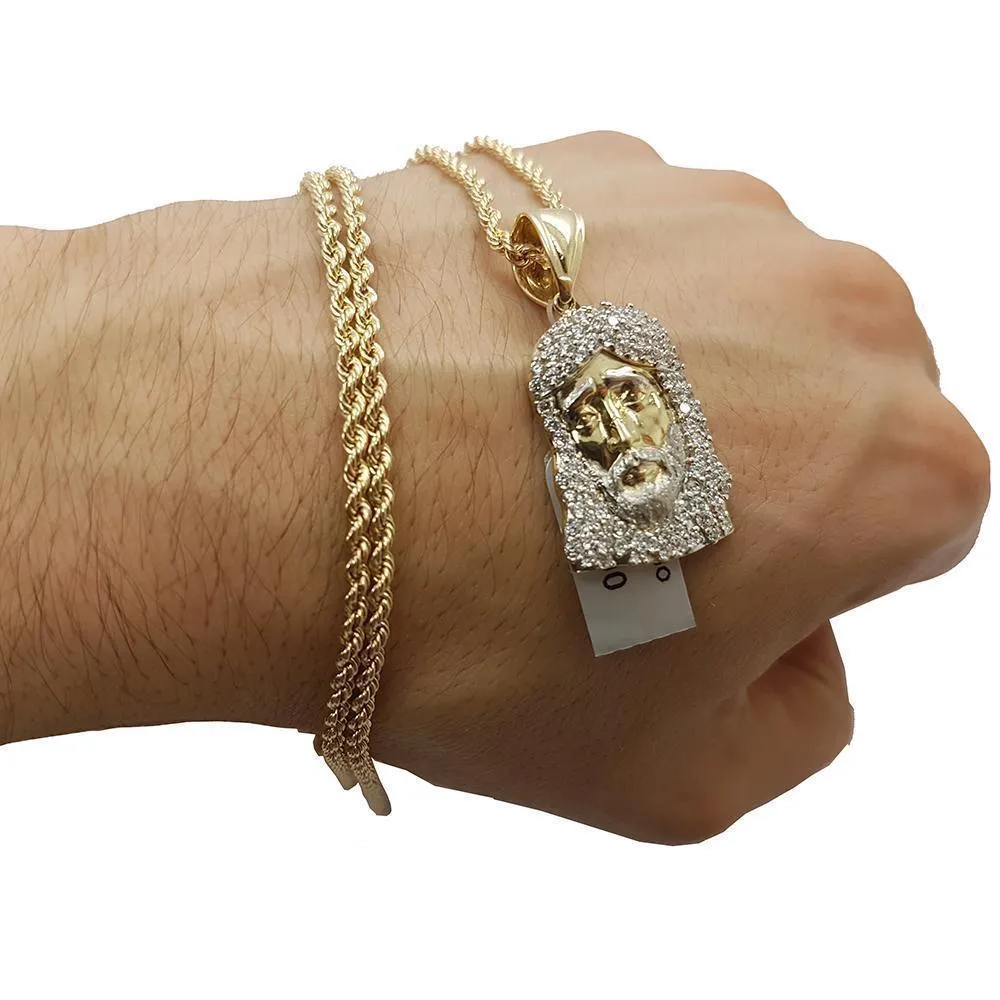 Rope Chain 2.5MM 10K With Babel en OR 10K MNG-146