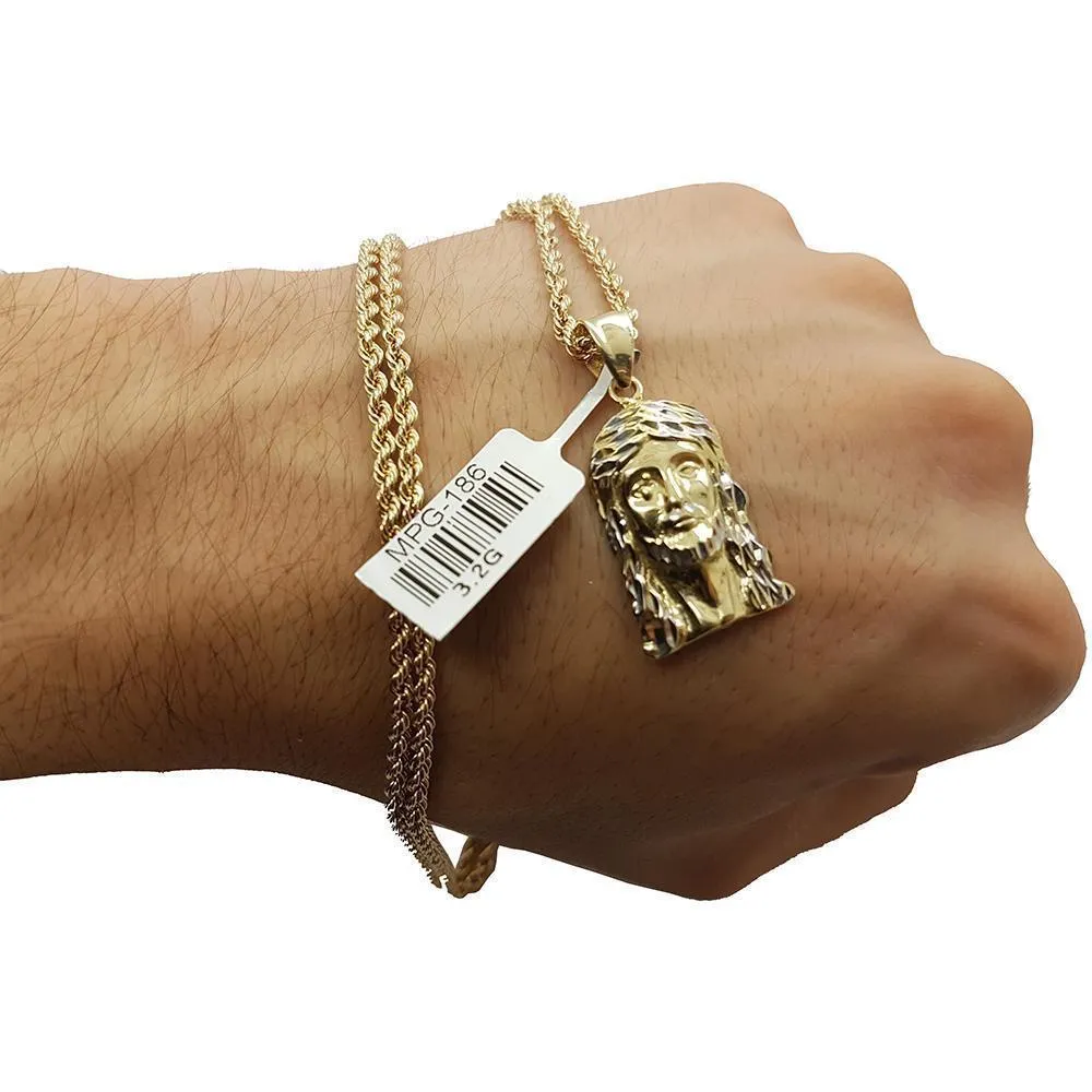 Rope Chain 2.5MM 10K With Basilio en OR 10K MNG-037