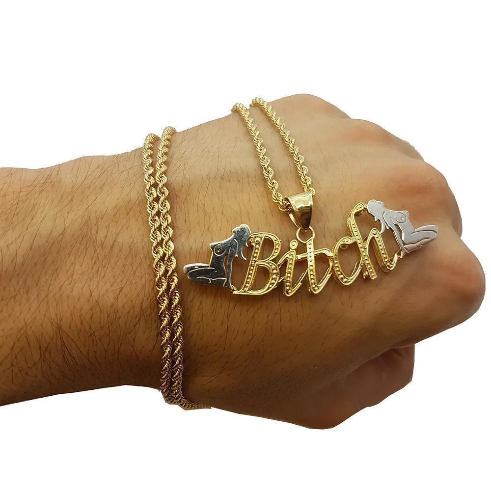 Rope Chain 2.5MM 10K With Bitch en OR 10K MNG-124