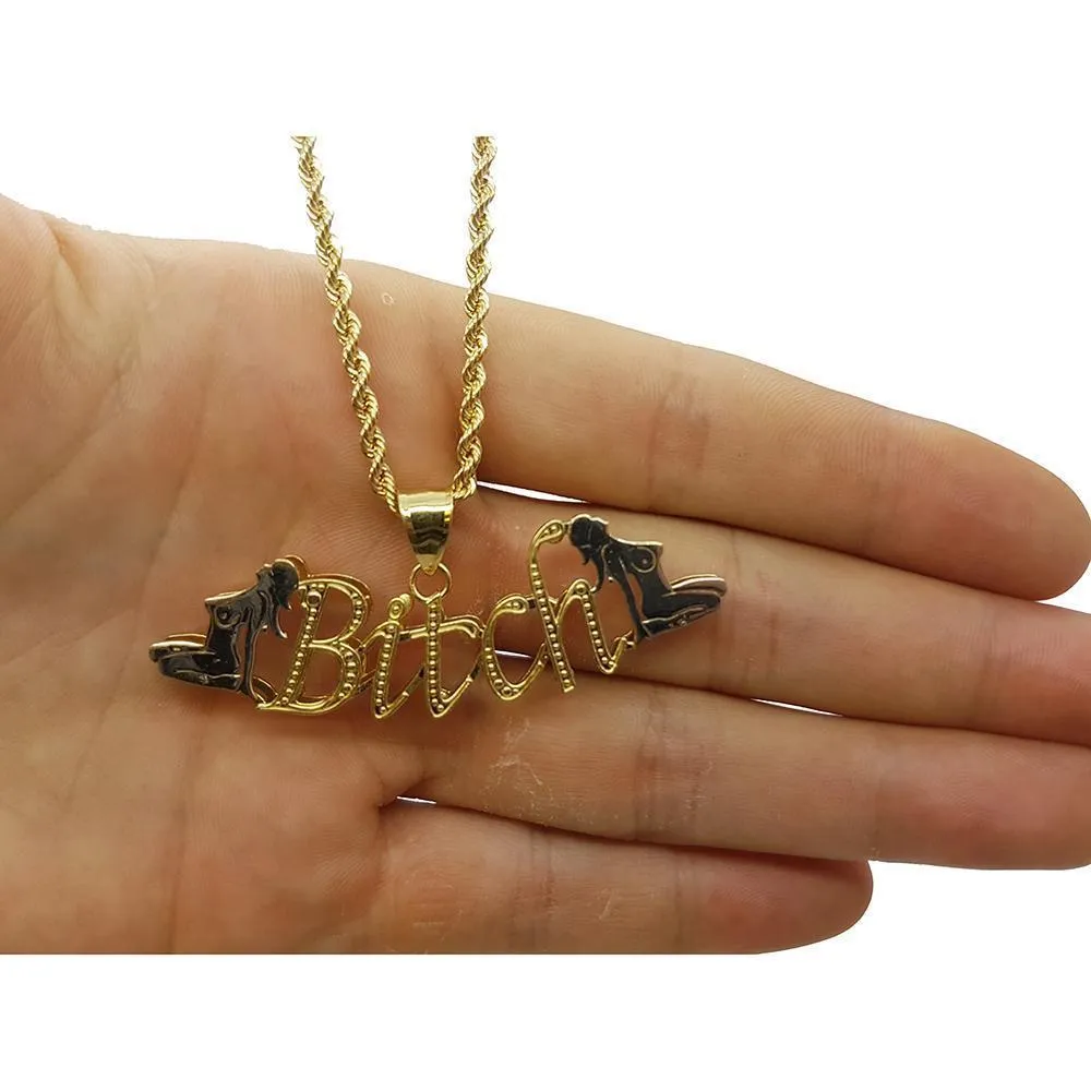 Rope Chain 2.5MM 10K With Bitch en OR 10K MNG-124