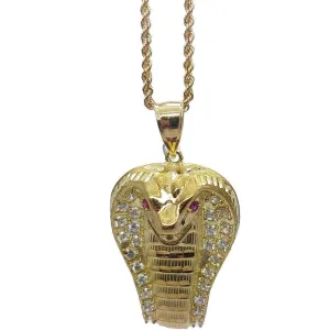 Rope Chain 2.5MM 10K With Cobra en OR 10K MNG-114