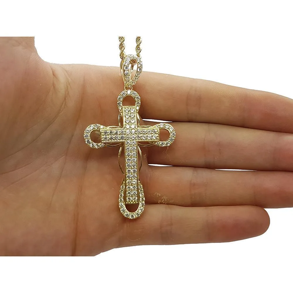 Rope Chain 2.5MM 10K With Cross OR 10K MNG-127