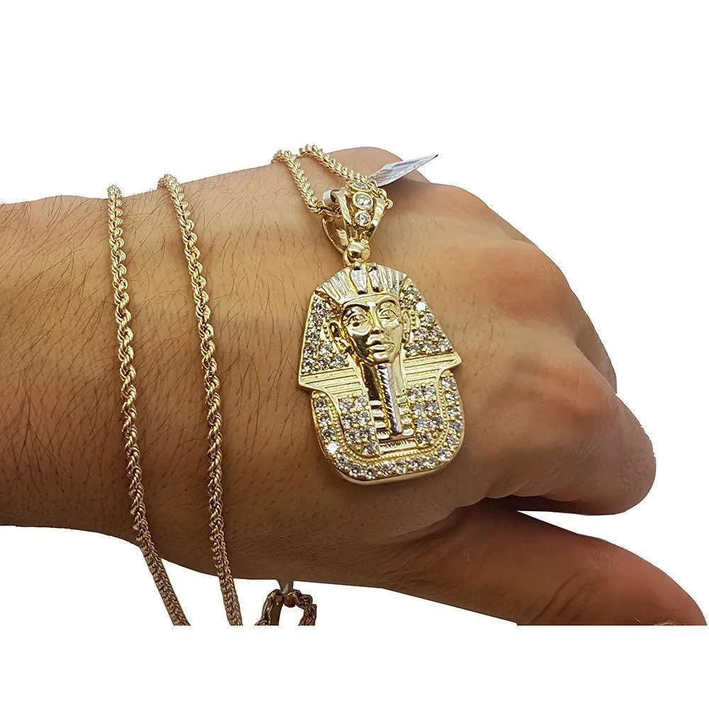 Rope Chain 2.5MM 10K With Menes en OR 10K MNG-137
