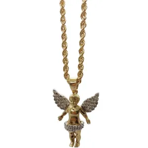 Rope Chain 2.5MM 10K With Pendentif Angle 10K MNG-110