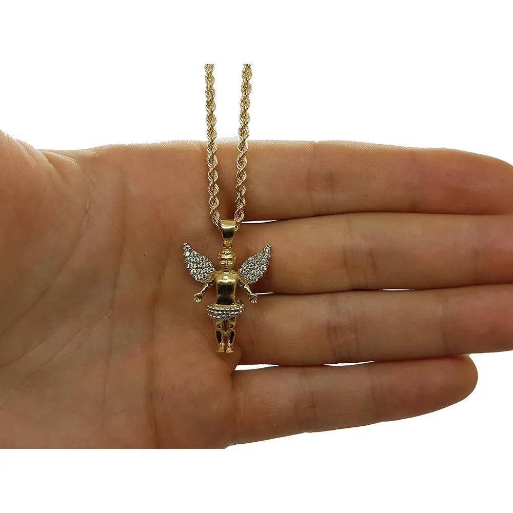 Rope Chain 2.5MM 10K With Pendentif Angle 10K MNG-110
