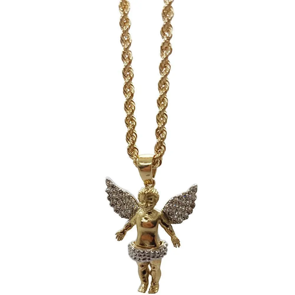 Rope Chain 2.5MM 10K With Pendentif Angle 10K MNG-110