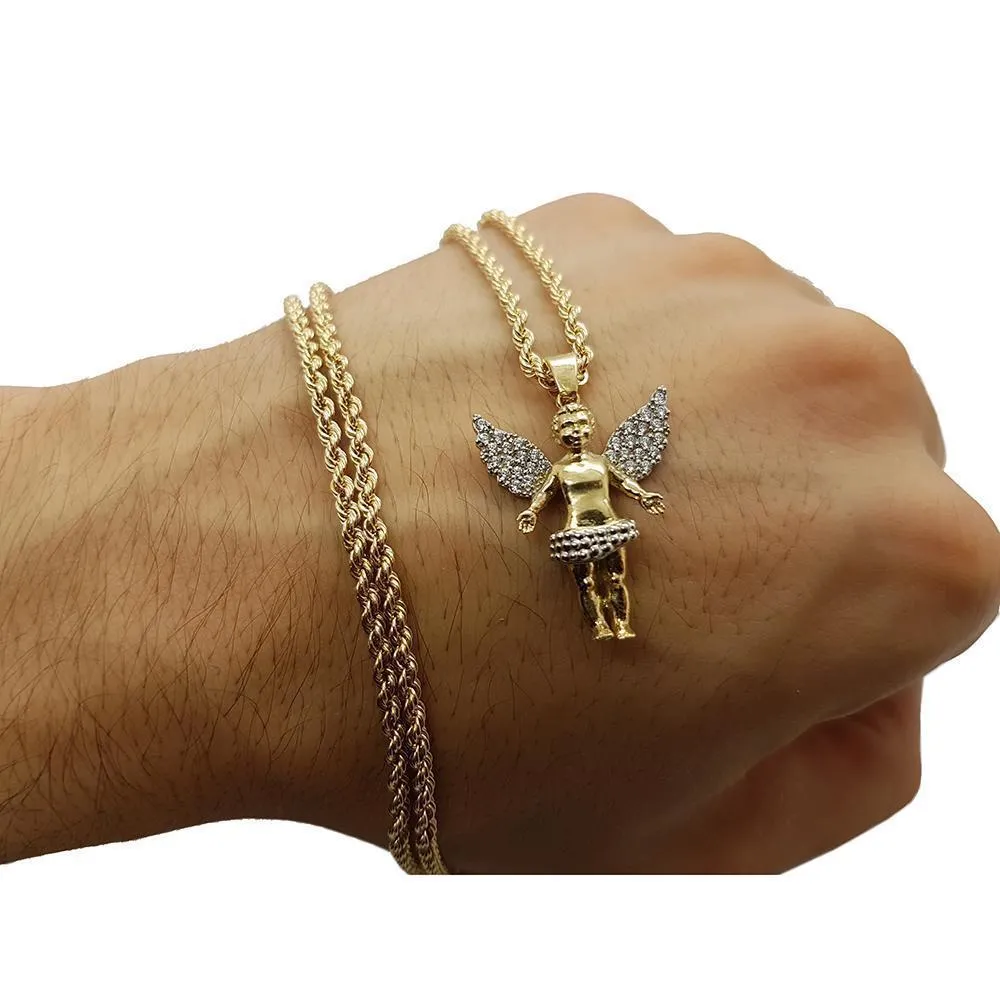 Rope Chain 2.5MM 10K With Pendentif Angle 10K MNG-110