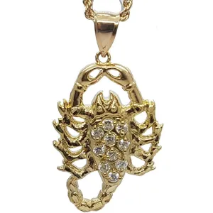 Rope Chain 2.5MM 10K With Scorpion en OR 10K MNG-120