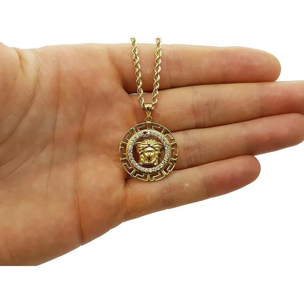 Rope Chain 2.5MM 10K With Versacesrond en OR 10K MNG-169