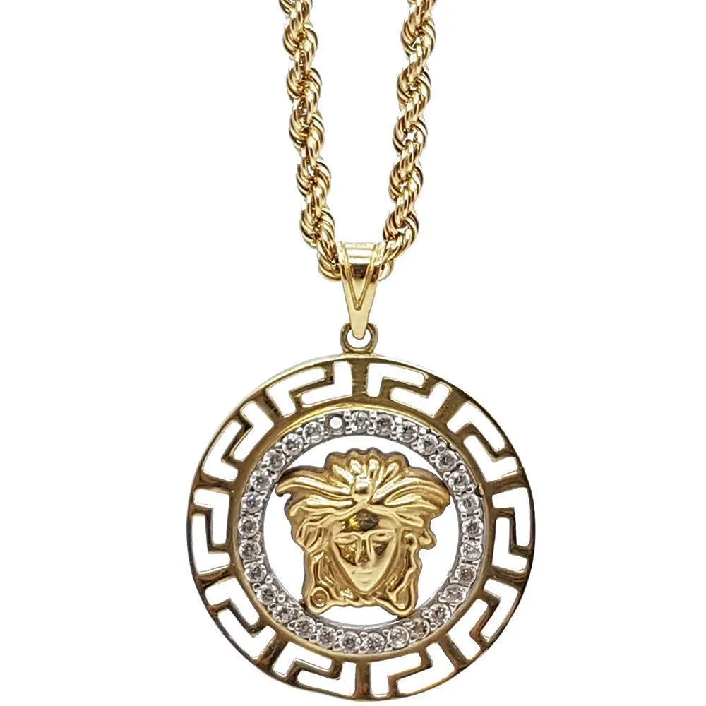 Rope Chain 2.5MM 10K With Versacesrond en OR 10K MNG-169