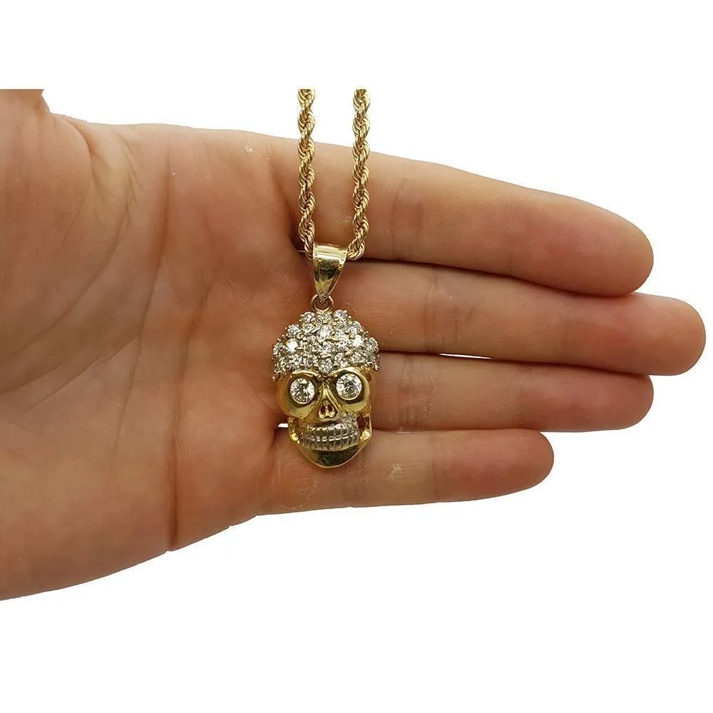 Rope Chain 3.0MM 10K With Squelette en OR 10K MNG-177
