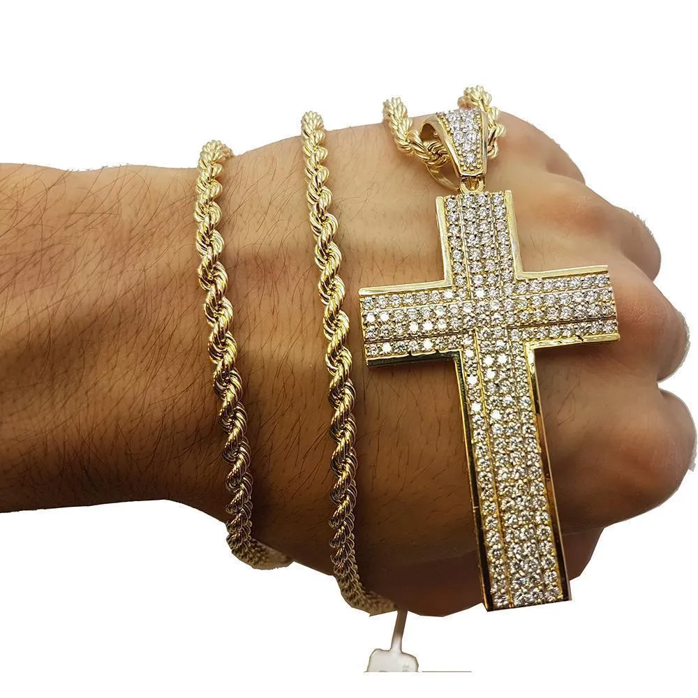 Rope Chain 4.0MM 10K With Cross OR 10K MNG-012