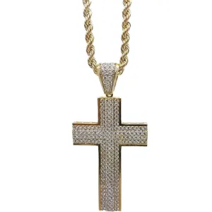 Rope Chain 4.0MM 10K With Cross OR 10K MNG-012