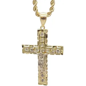 Rope Chain 4.0MM 10K With Cross OR 10K MNG-018