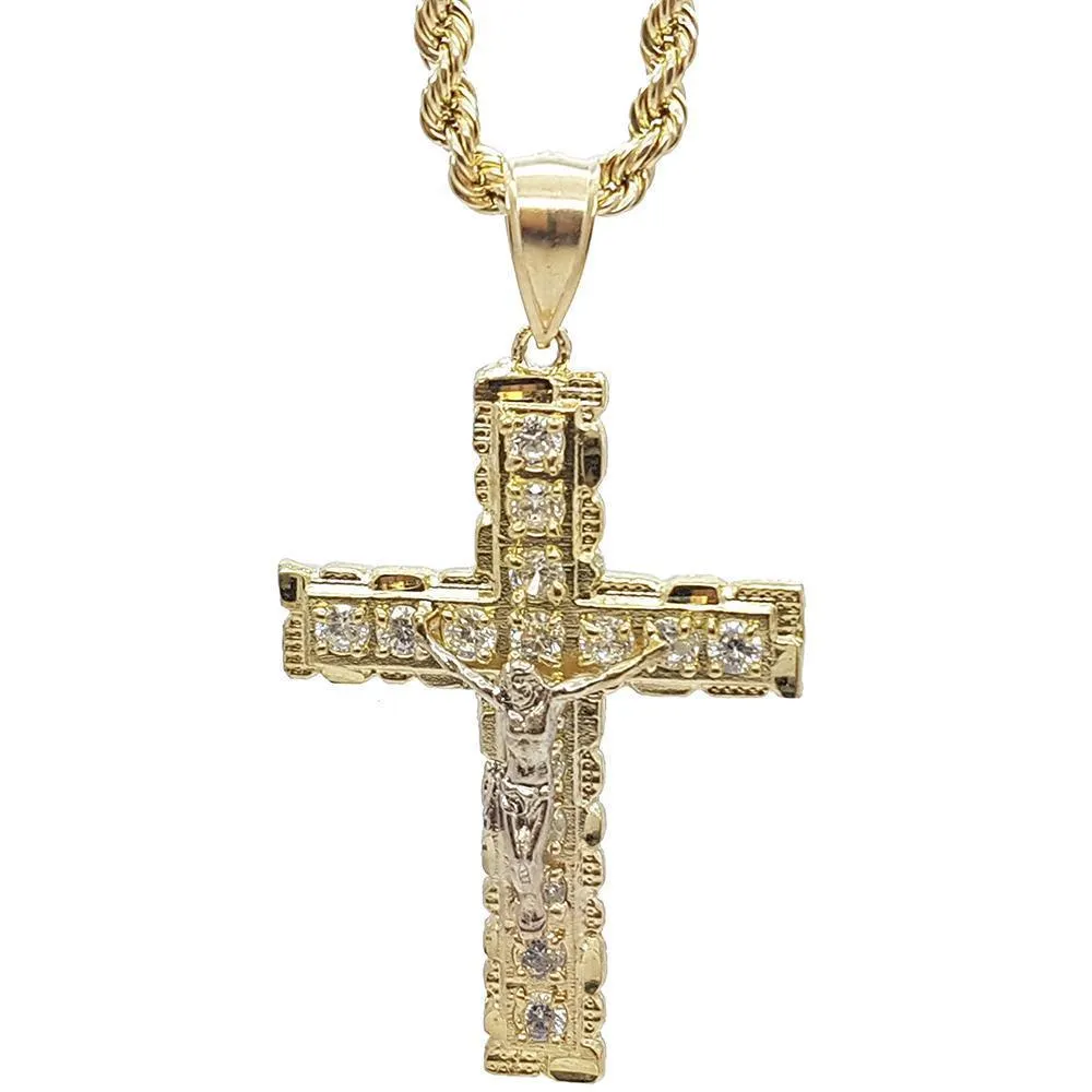 Rope Chain 4.0MM 10K With Cross OR 10K MNG-018