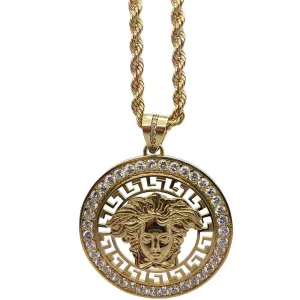Rope Chain 4.0MM 10K With Medusa en OR 10K MNG-001