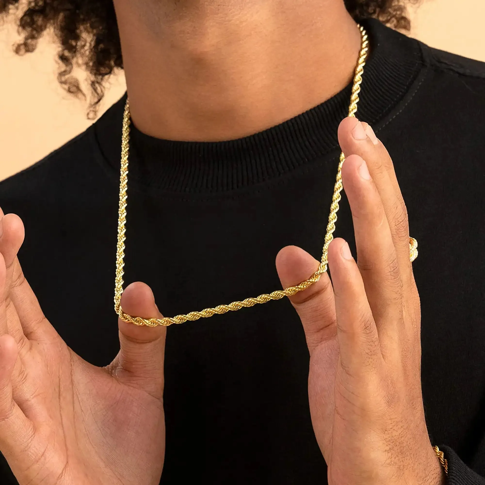 Rope Yellow Gold Chain - 3.5mm