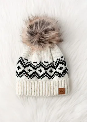 Rosie Pattern Pom Hat