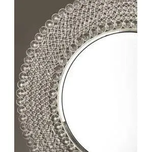 Round Crystal Wall Mirror in Chrome