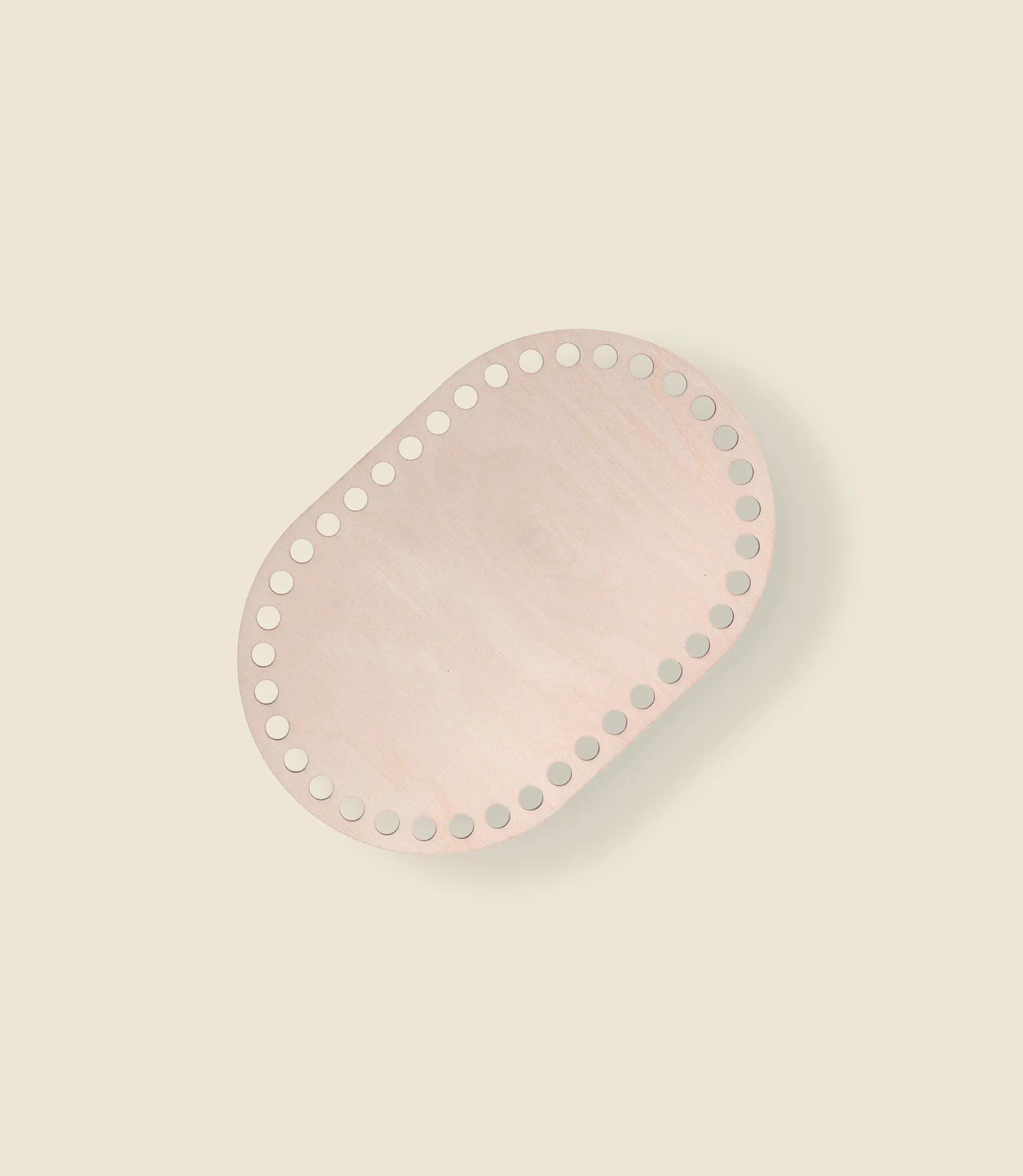 Rounded rectangle wooden base