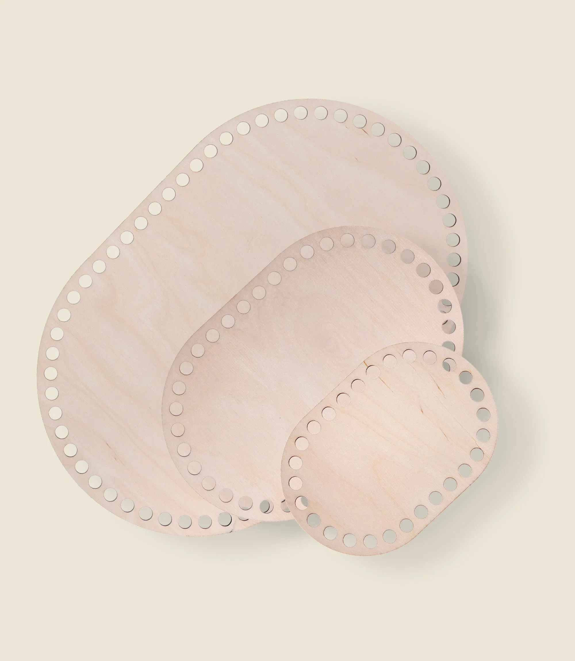 Rounded rectangle wooden base