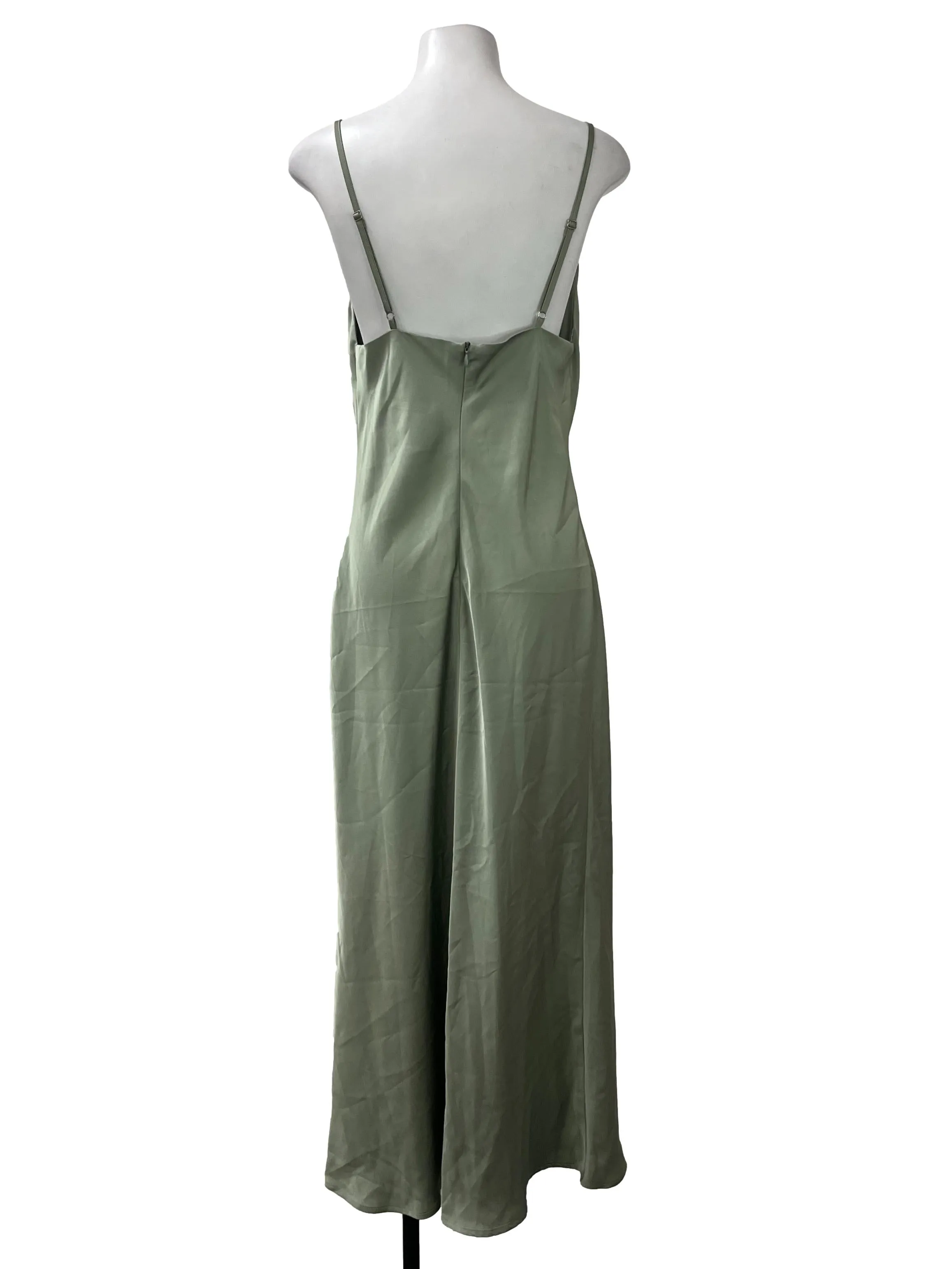 Sage Silky Spag Dress