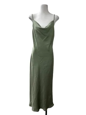 Sage Silky Spag Dress