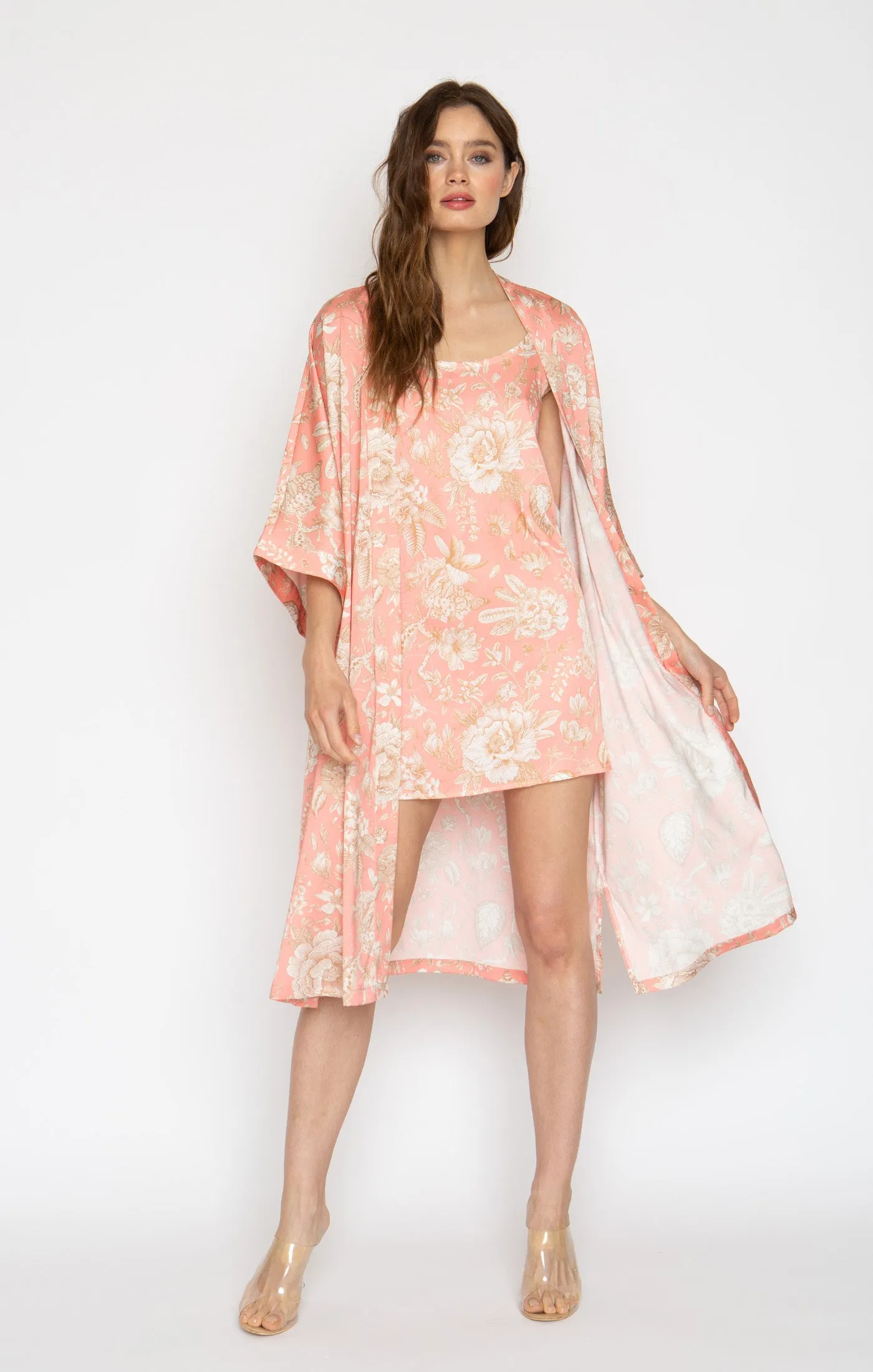Sandy Rose Silky Kimono