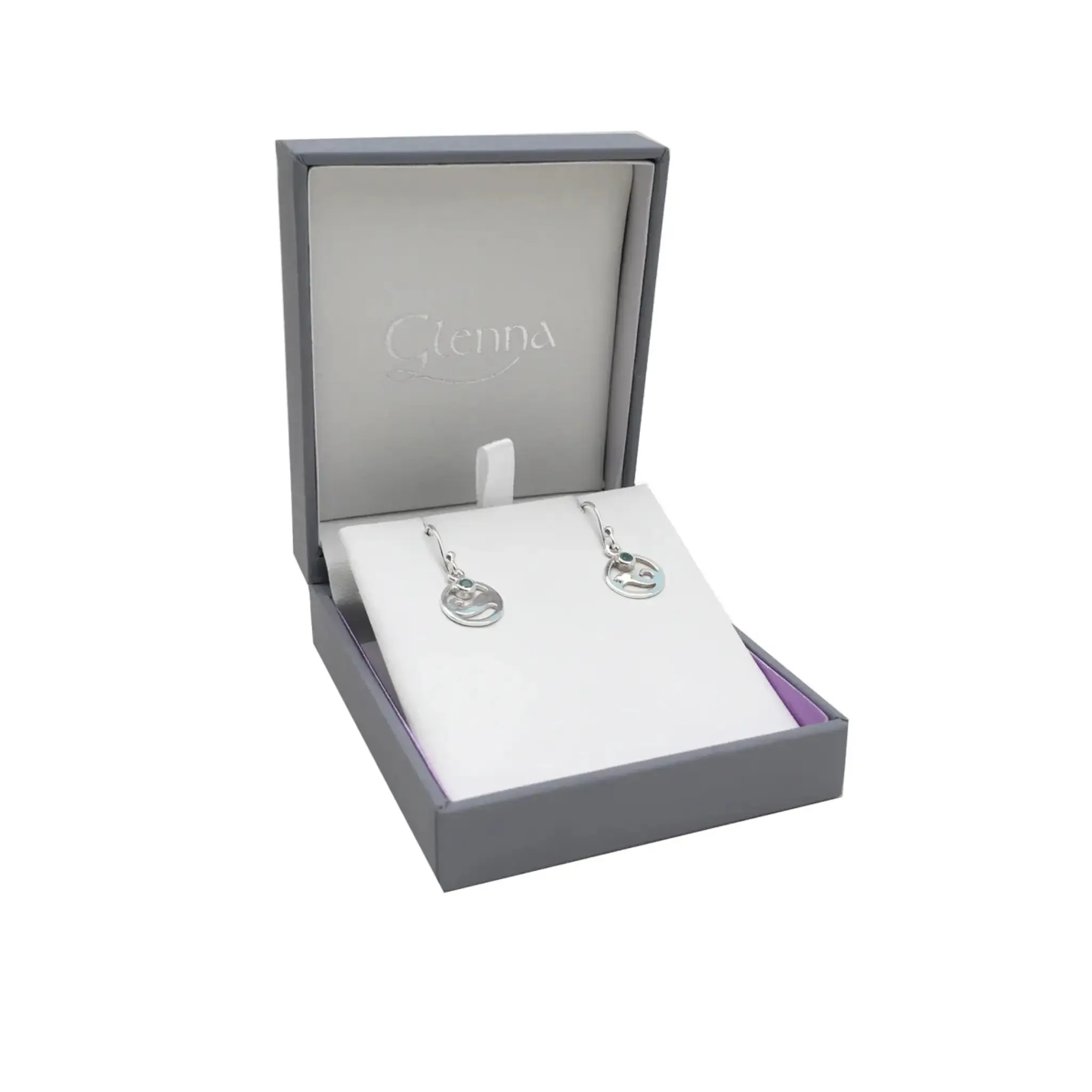 Scottish Coast Blue Crystal Drop Earrings