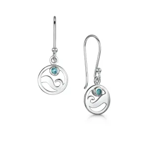 Scottish Coast Blue Crystal Drop Earrings