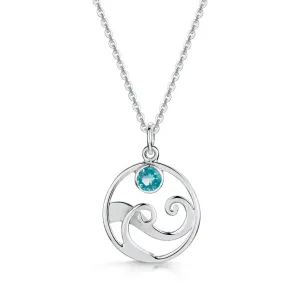 Scottish Coast Blue Crystal Pendant
