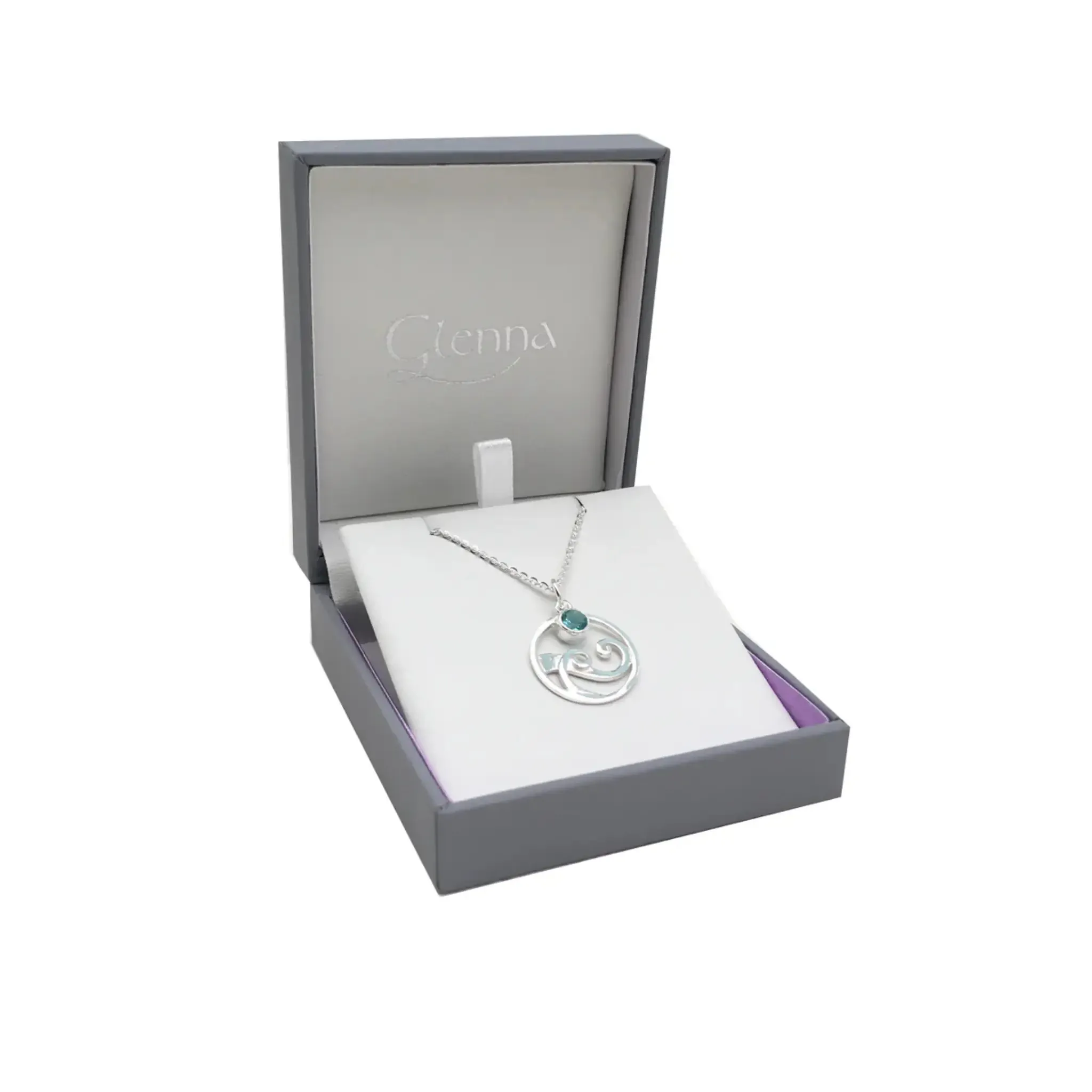 Scottish Coast Blue Crystal Pendant