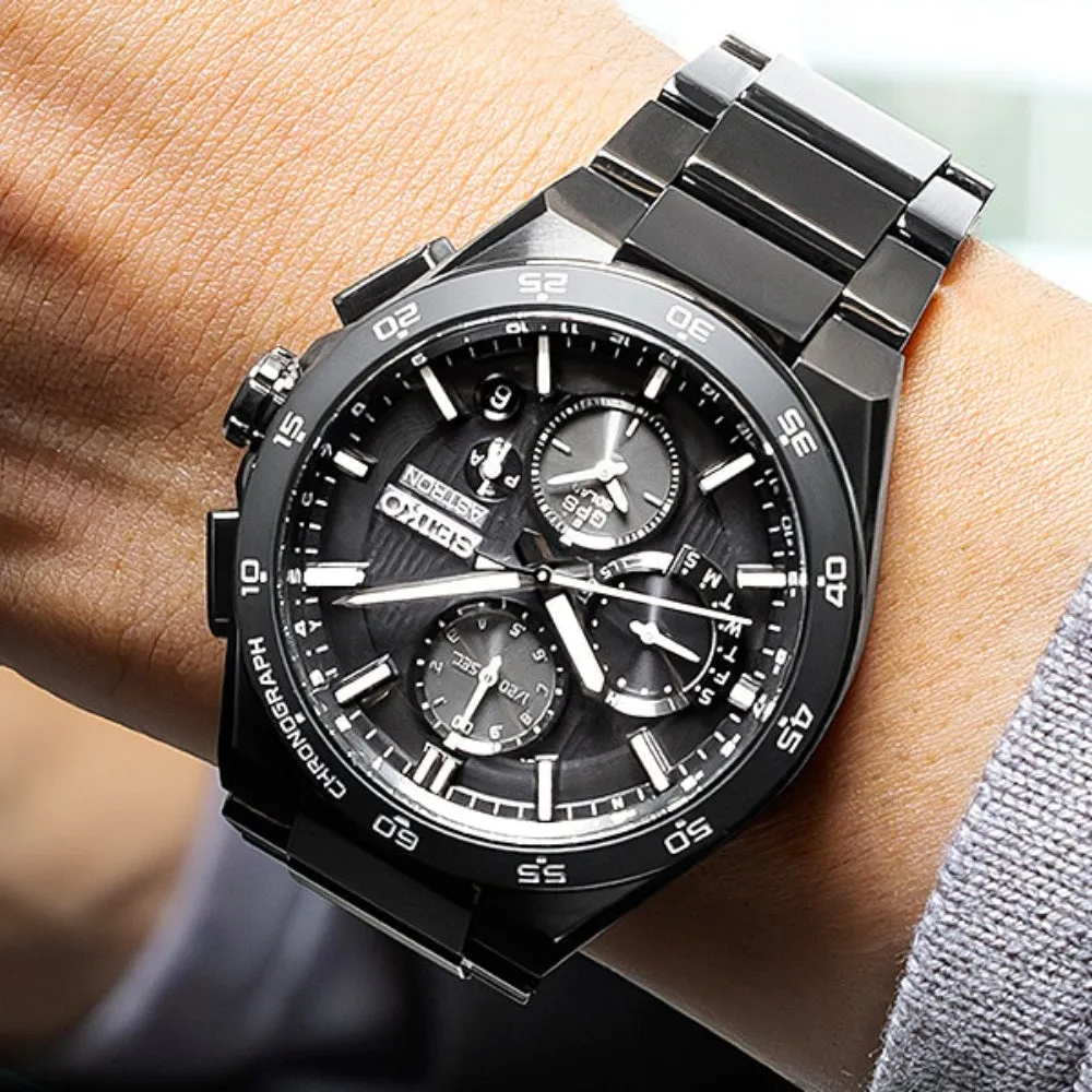 Seiko Astron SBXC155/SSH155 Solar GPS Satellite Radio Dual Time Chronograph Men's Metal Strap 2024.6Release Watch