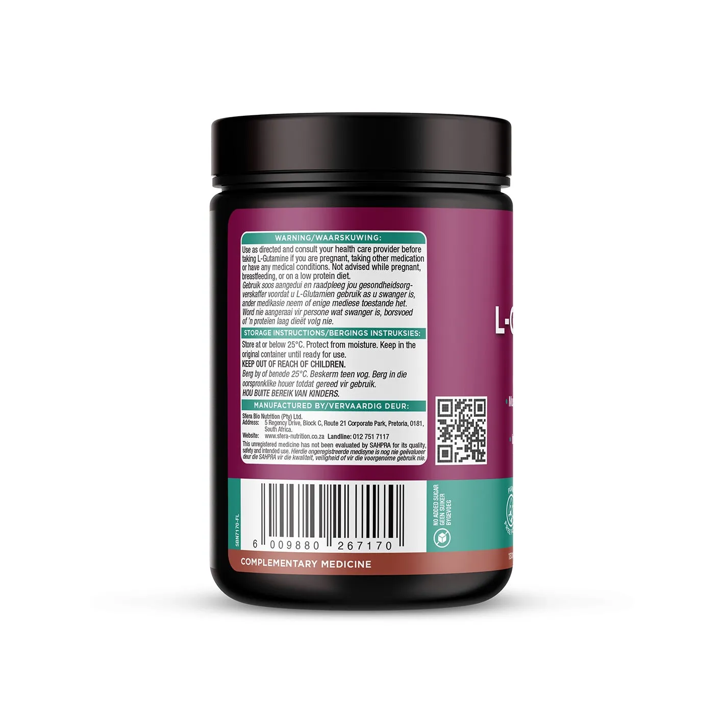 Sfera L-Glutamine Powder - Muscle, Liver & Immune Support (130g)