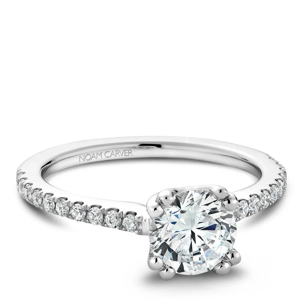 Shared Prong Engagement Ring B001-01WM