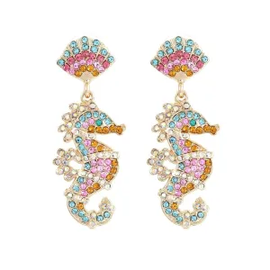 Shimmering Shoreline - Aqua Multi Earrings