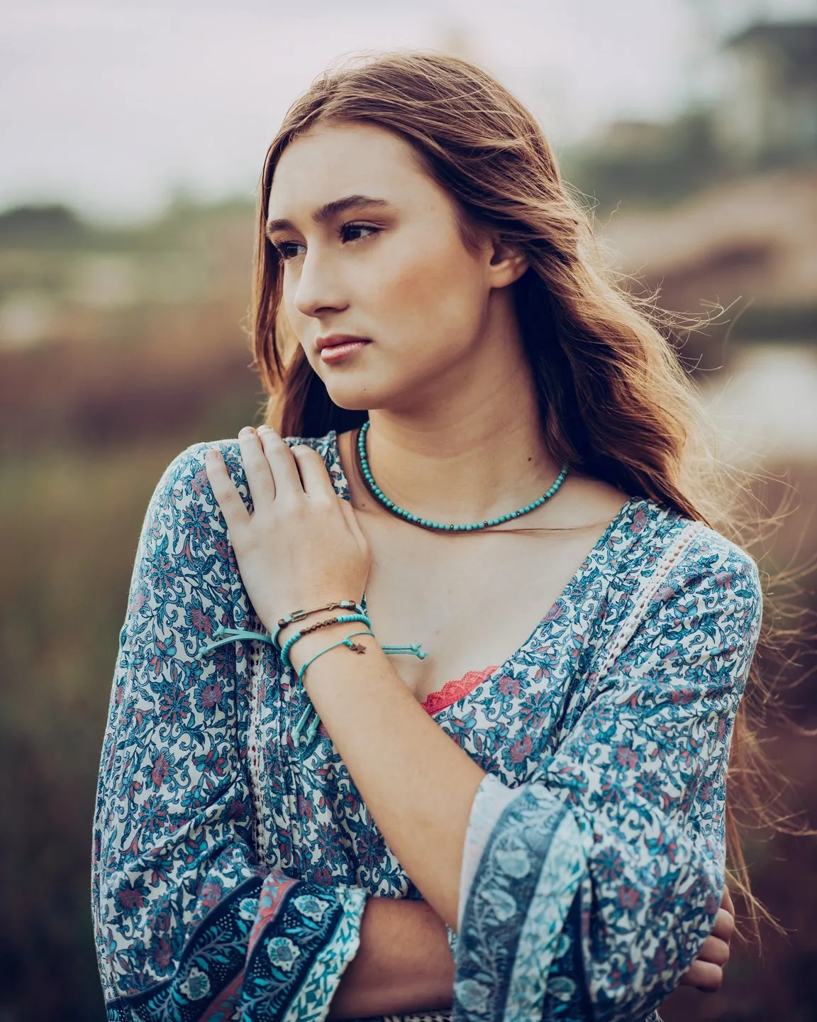 shoreline - brass star wish bracelet