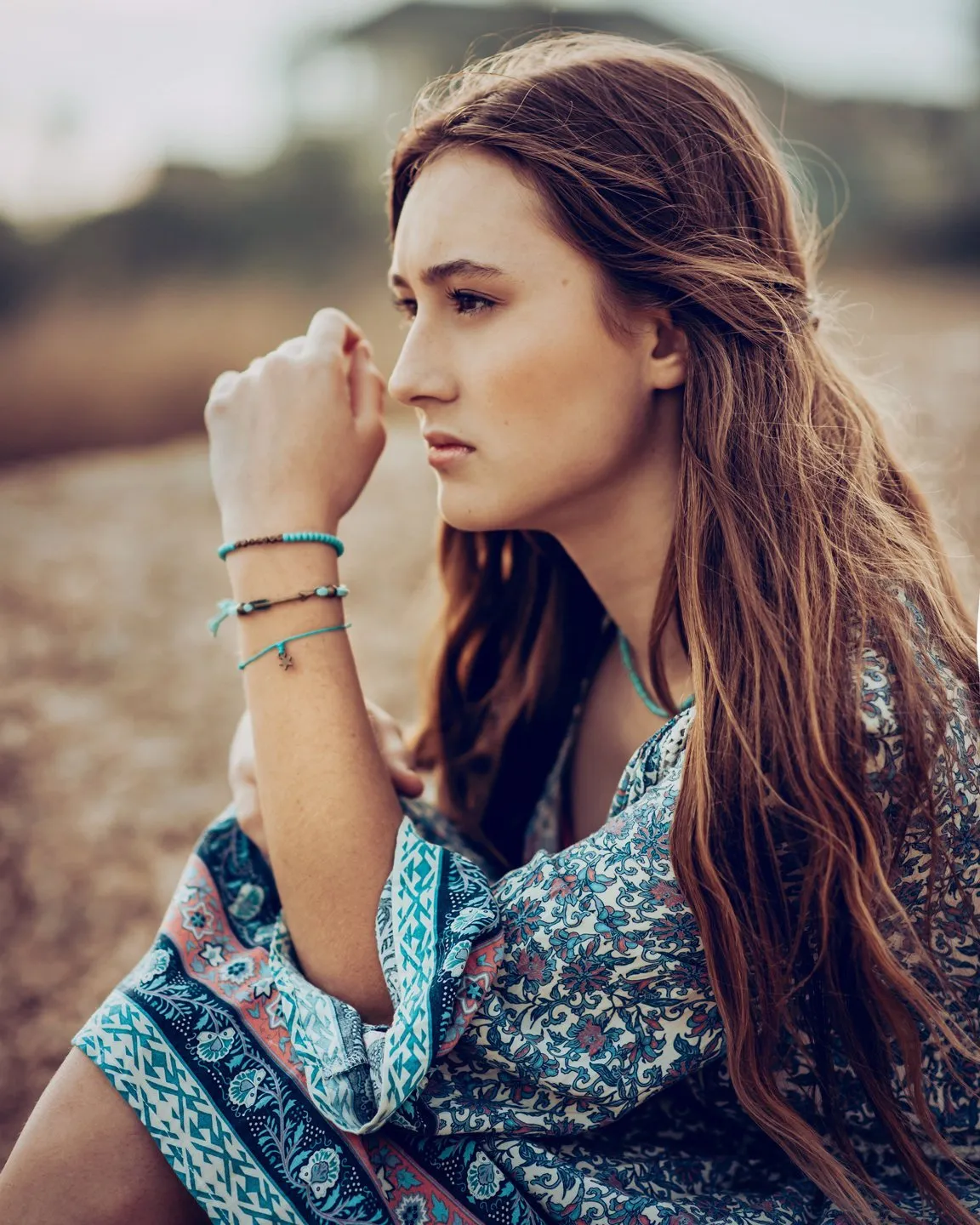 shoreline - brass star wish bracelet