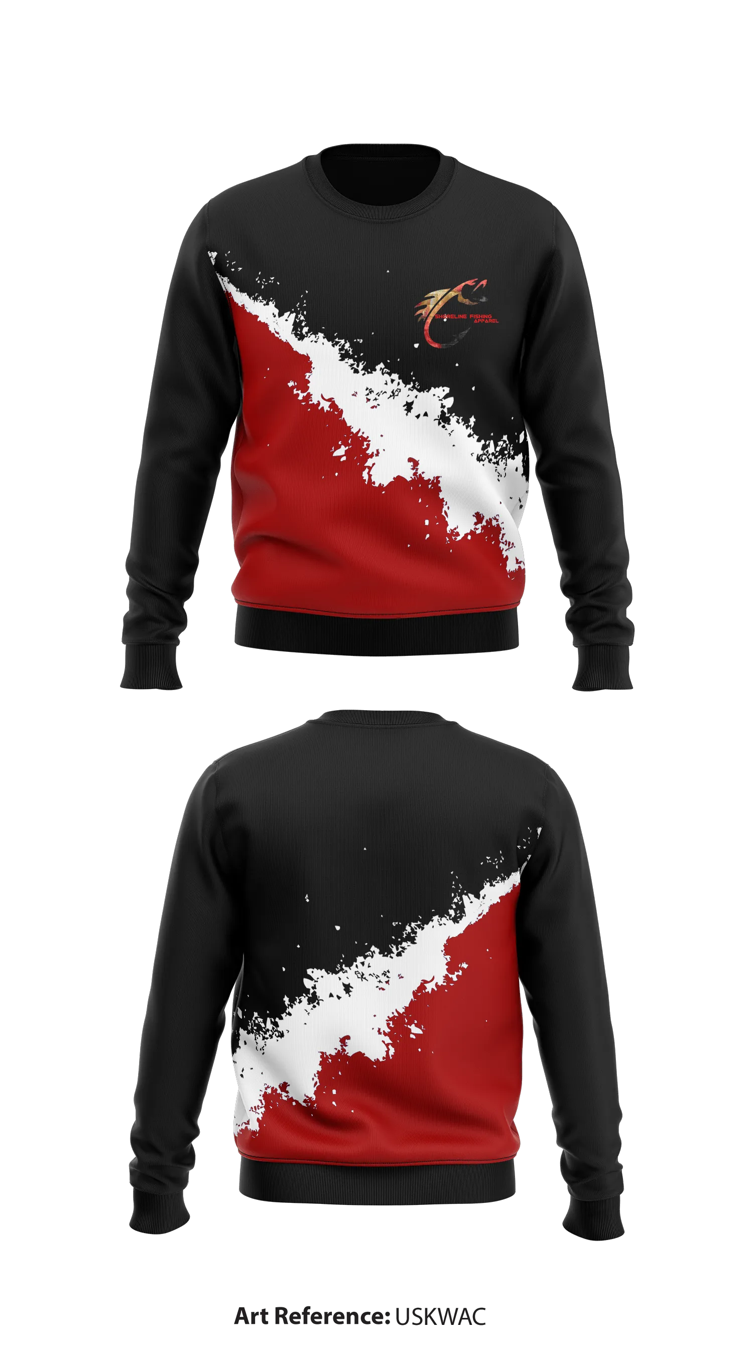 Shoreline Fishing Apparel Core Men's Crewneck Performance Sweatshirt - USKwaC