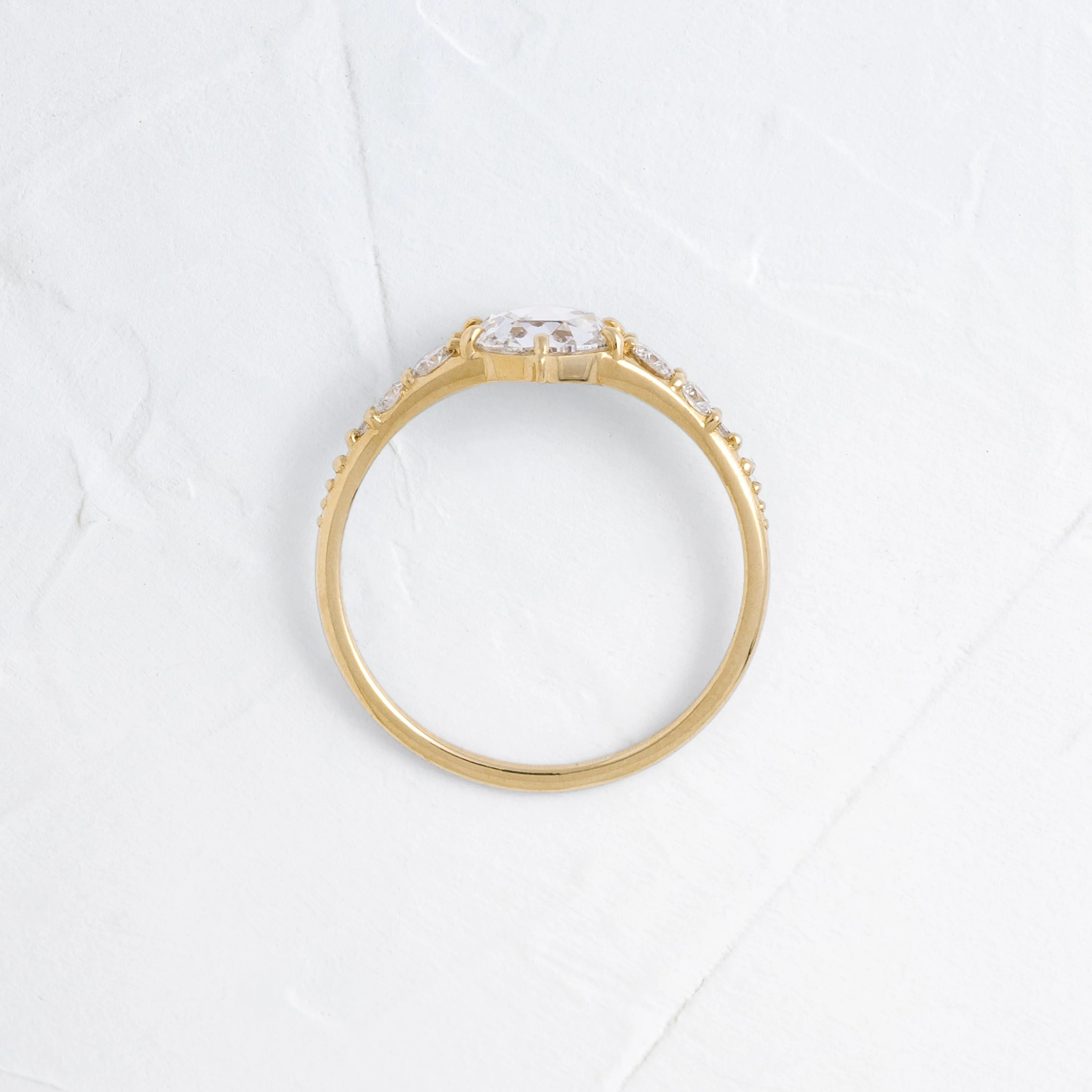 Shoreline Ring, 0.52ct. Lab-Grown Rose Cut