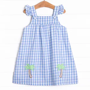 Shoreline Shade Applique Dress, Blue