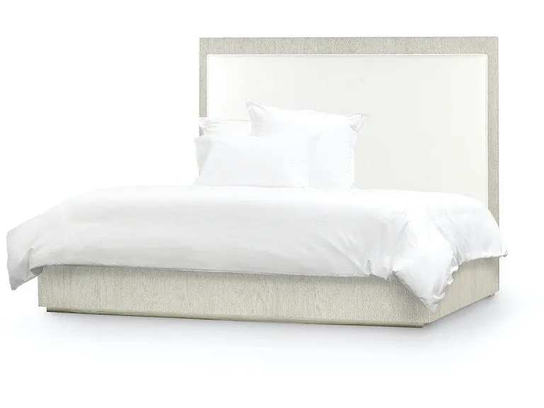 Shoreline Upholstered Whitewash Bed - Two Sizes