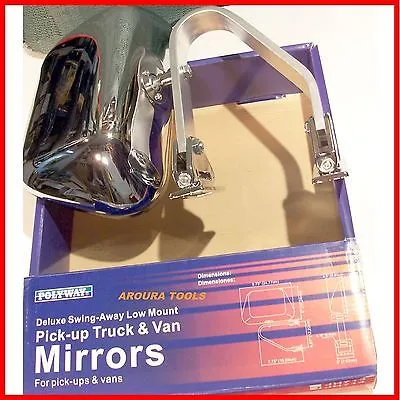 SIDE MIRROR FOR PICK UP TRUCKS, VANS OR UTE'S-CHROME COLOUR -BRAND  NEW.
