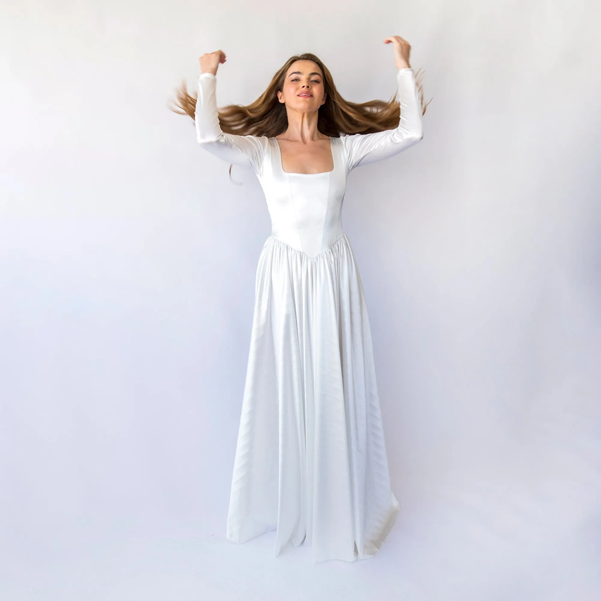 Silky Basque Dress #1452