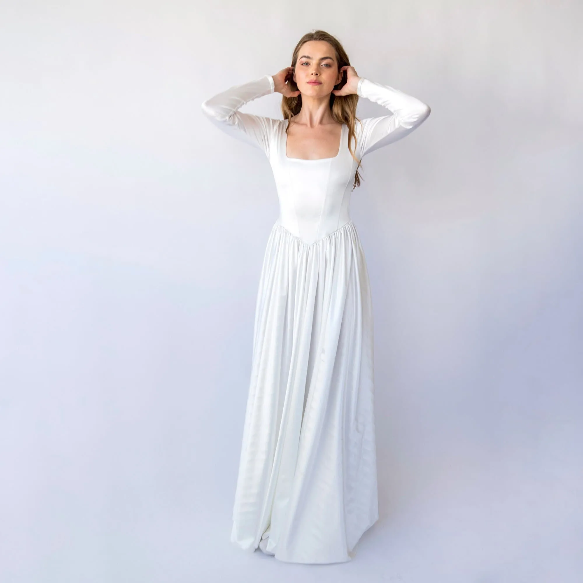 Silky Basque Dress #1452