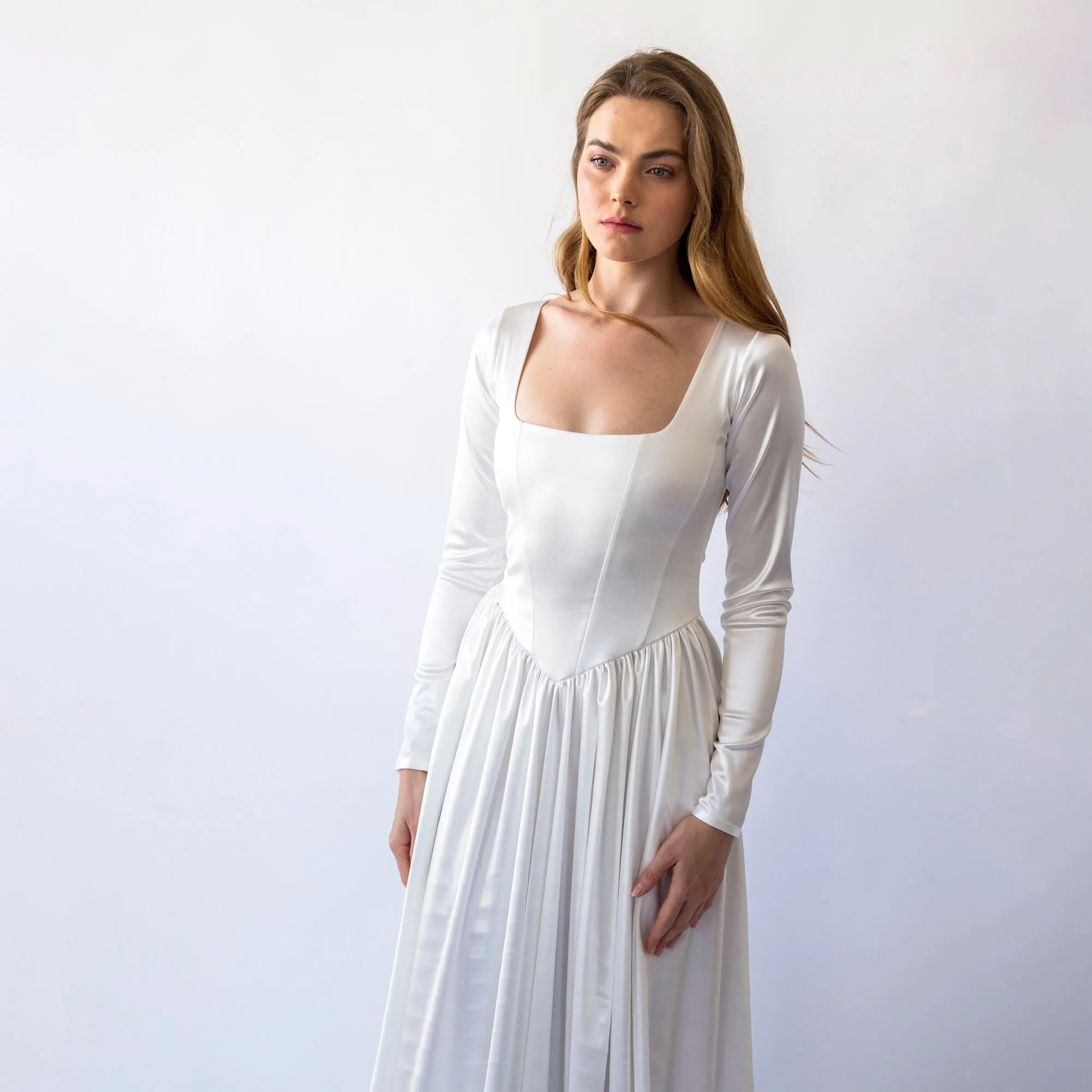 Silky Basque Dress #1452