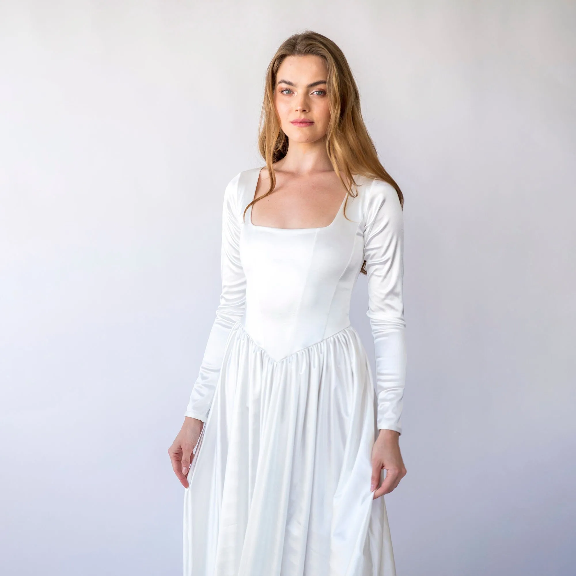 Silky Basque Dress #1452
