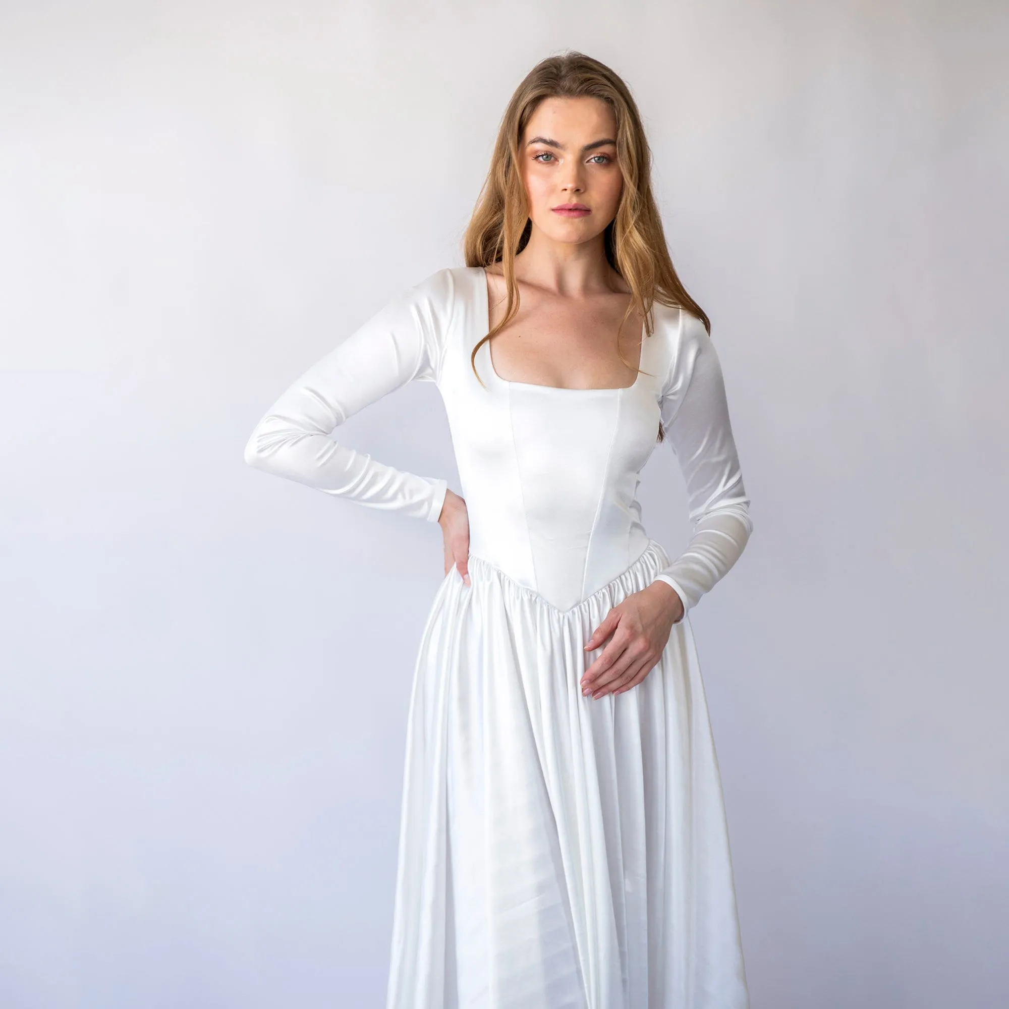 Silky Basque Dress #1452
