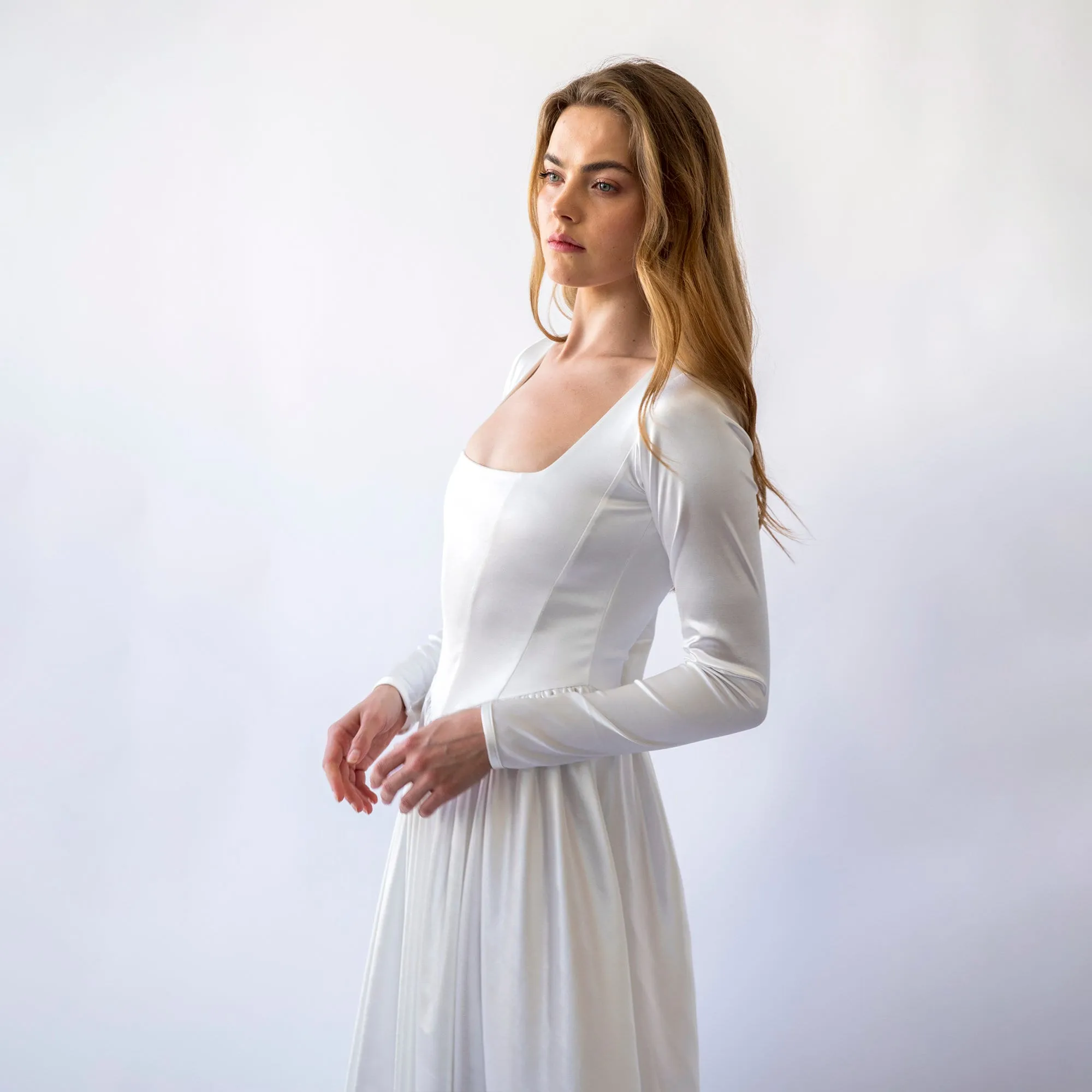 Silky Basque Dress #1452