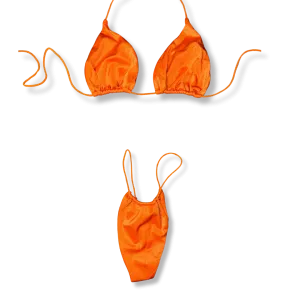 Silky Orange String Bikini